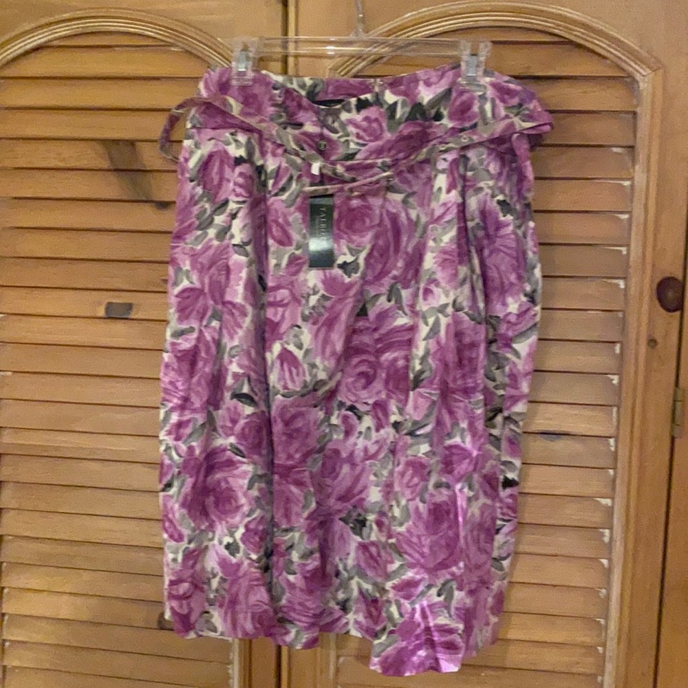 NWT Talbots skirt sz 18 purple grey zip in back